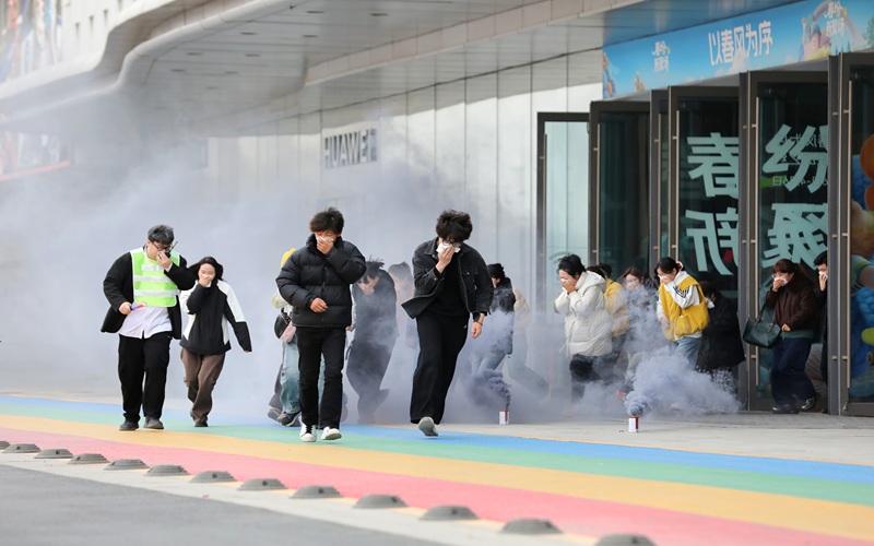 演練現場。郝瑞攝