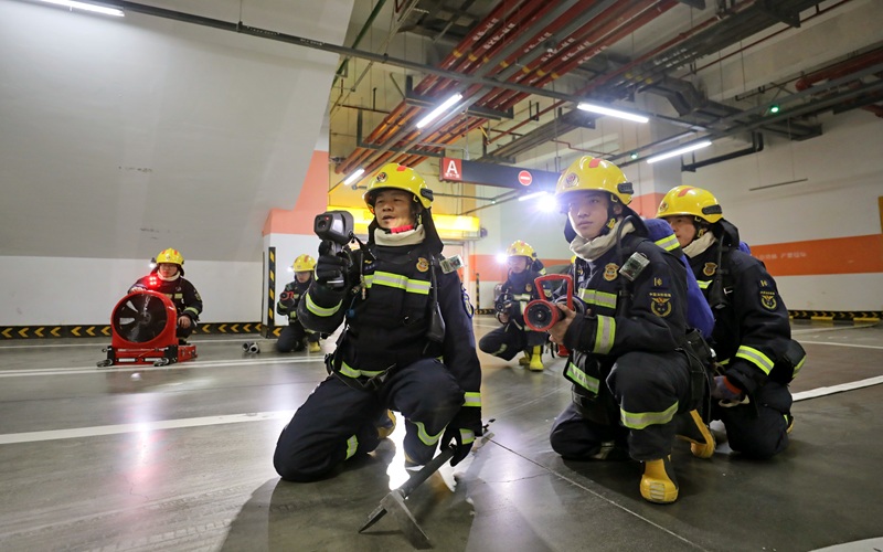 演練現場。郝瑞攝